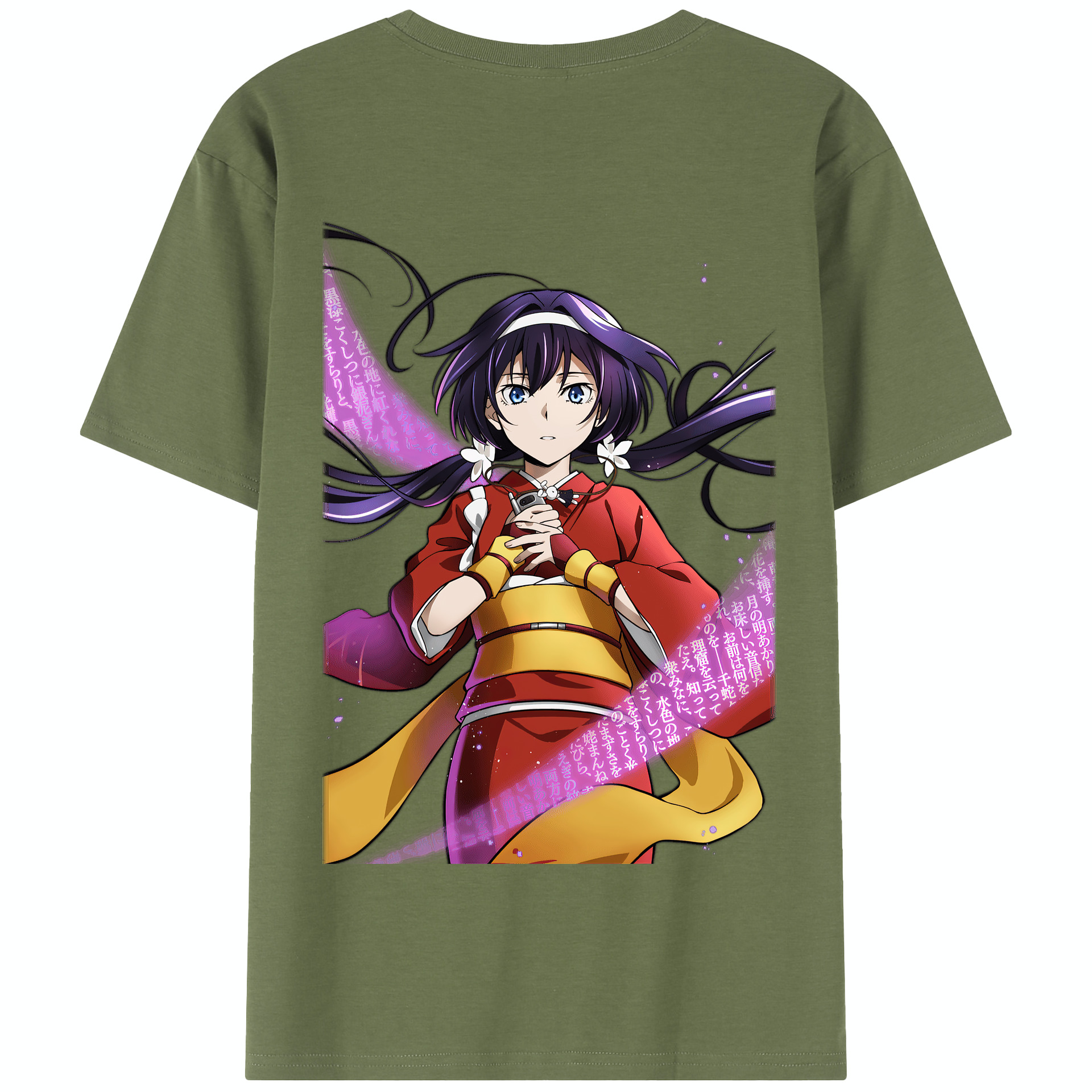 （画像用） 文豪ストレイドッグス Bungo Stray Dogs 綿100％半袖Tシャツ（背面プリント）